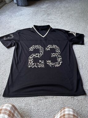 PinkVanilla Black Jersey with Leopard '23'